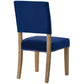 Oblige Dining Chair Wood Set of 2 | Polyester by Modway