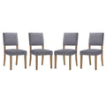 Oblige Dining Chair Wood Set of 4 | Polyester by Modway