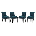 Marquis Dining Chair Fabric Set of 4 | Polyester by Modway