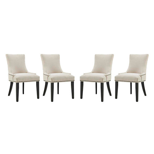 Marquis Dining Chair Fabric Set of 4 | Polyester by Modway