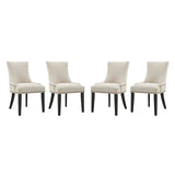 Marquis Dining Chair Fabric Set of 4 | Polyester by Modway