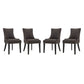 Marquis Dining Chair Fabric Set of 4 | Polyester by Modway