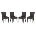 Marquis Dining Chair Fabric Set of 4 | Polyester by Modway