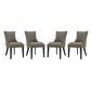 Marquis Dining Chair Fabric Set of 4 | Polyester by Modway