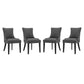 Marquis Dining Chair Fabric Set of 4 | Polyester by Modway