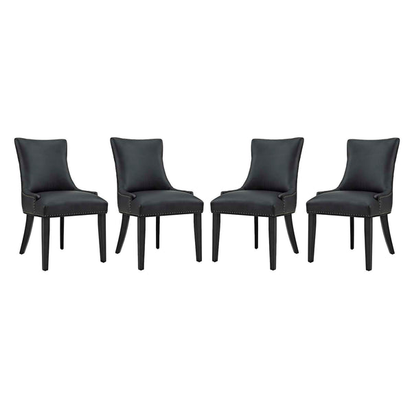 Marquis Dining Chair Faux Leather Set of 4 by Modway