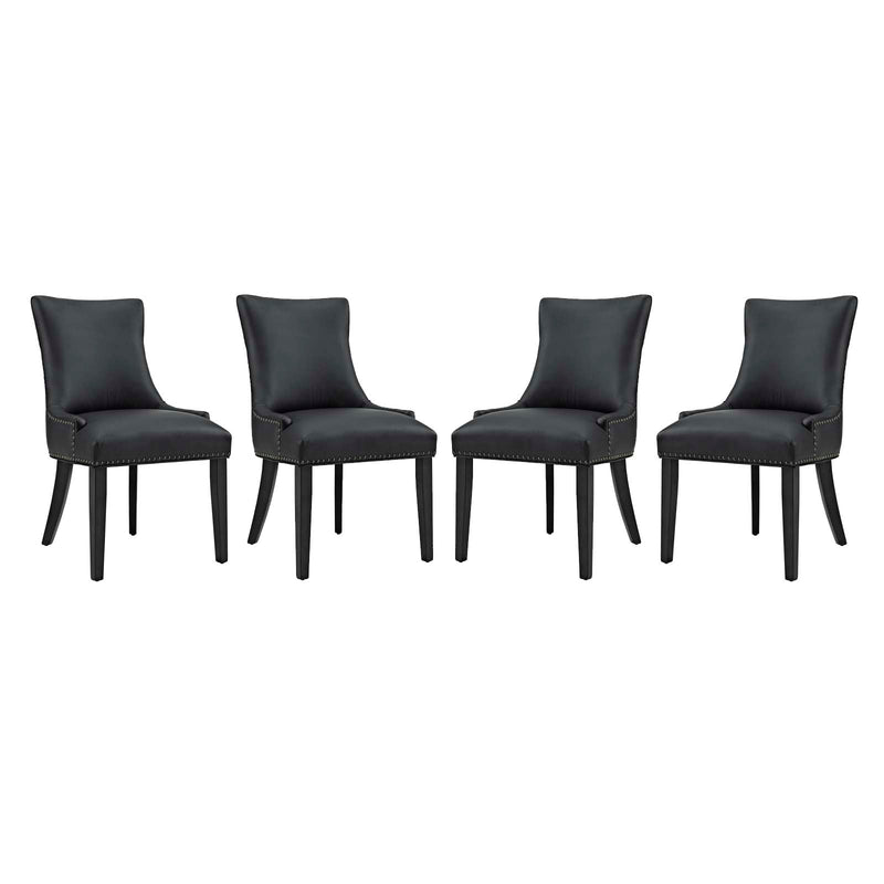 Marquis Dining Chair Faux Leather Set of 4 by Modway