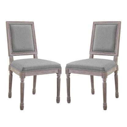 Court Dining Side Chair Upholstered Fabric Set of 2 by Modway