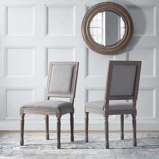Court Dining Side Chair Upholstered Fabric Set of 2 by Modway