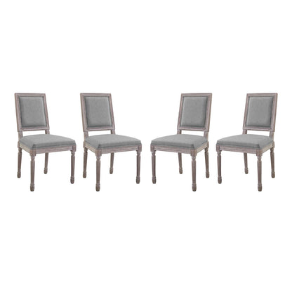 Court Dining Side Chair Upholstered Fabric Set of 4 by Modway