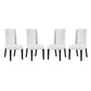 Baron Dining Chair Vinyl Set of 4 by Modway