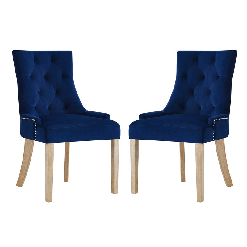 Pose Dining Chair Performance Velvet Set of 2 by Modway