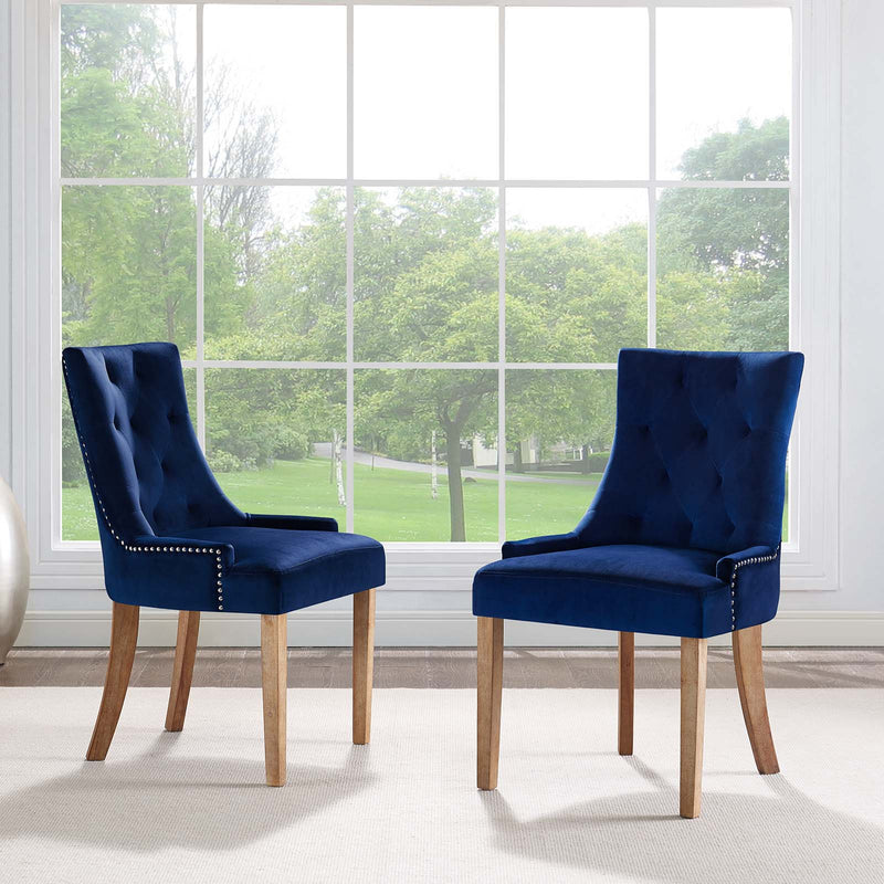 Pose Dining Chair Performance Velvet Set of 2 by Modway