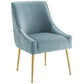 Discern Pleated Back Upholstered Performance Velvet Dining Chair by Modway
