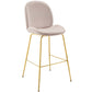 Scoop Gold Stainless Steel Leg Performance Velvet Bar Stool by Modway