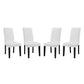 Parcel Dining Side Chair Vinyl Set of 4 by Modway