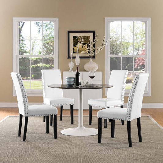 Parcel Dining Side Chair Vinyl Set of 4 by Modway