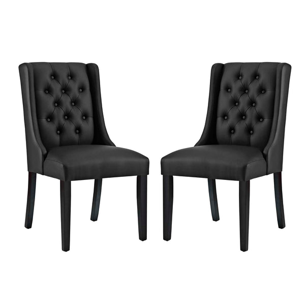 Baronet Dining Chair Vinyl Set of 2 by Modway