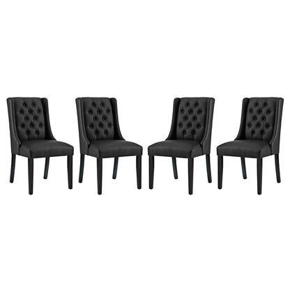 Baronet Dining Chair Vinyl Set of 4 by Modway