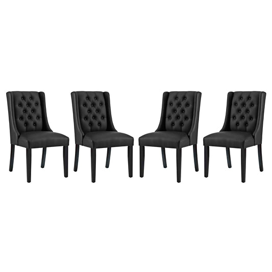 Baronet Dining Chair Vinyl Set of 4 by Modway