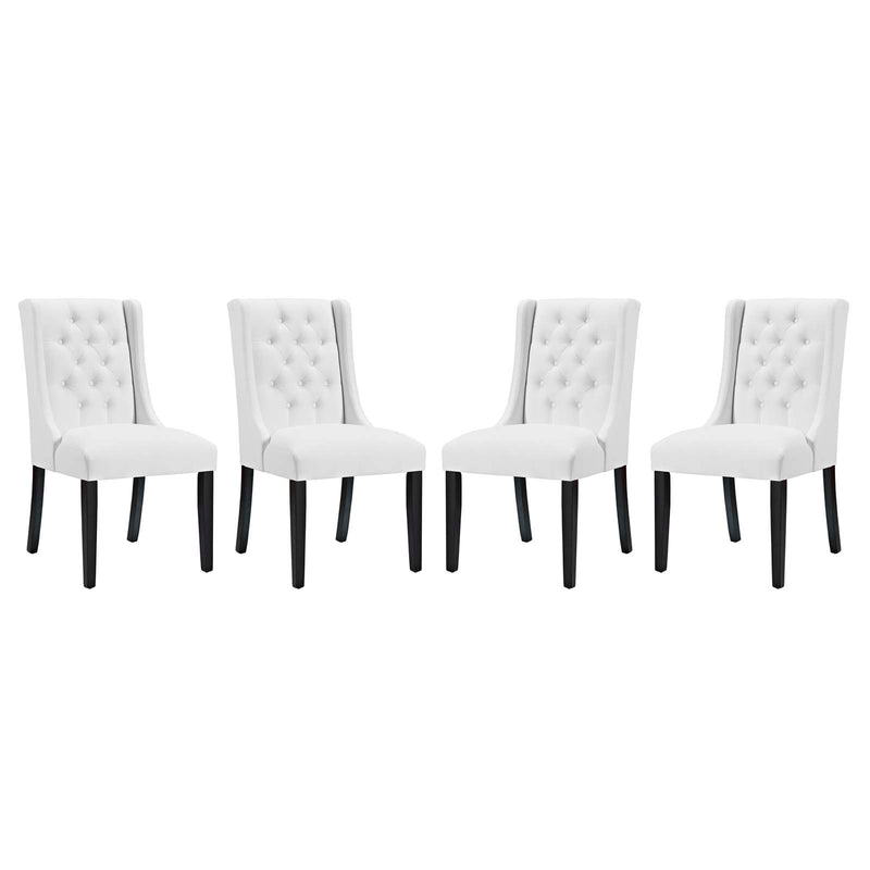 Baronet Dining Chair Vinyl Set of 4 by Modway