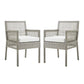 Aura Dining Armchair Outdoor Patio Wicker Rattan Set of 2 by Modway
