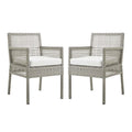 Aura Dining Armchair Outdoor Patio Wicker Rattan Set of 2 by Modway