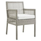 Aura Dining Armchair Outdoor Patio Wicker Rattan Set of 2 by Modway