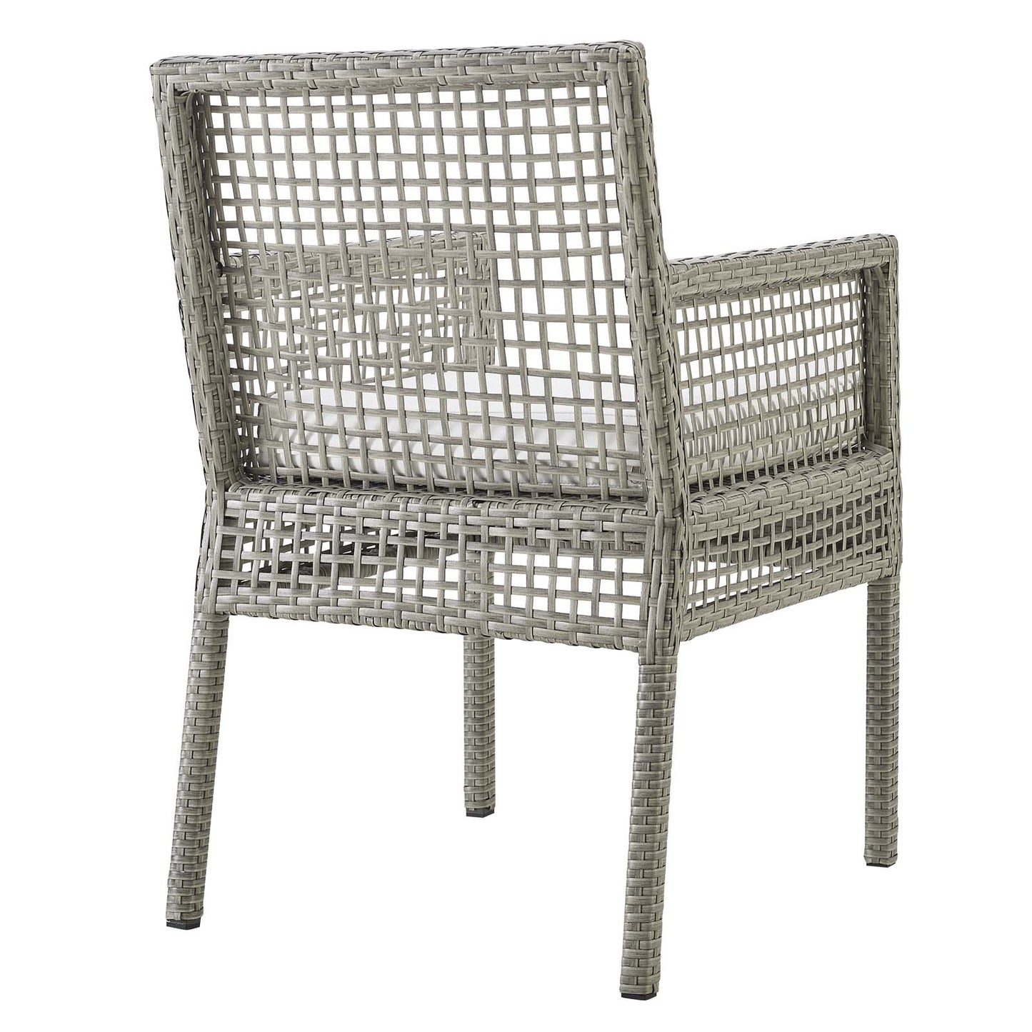 Aura Dining Armchair Outdoor Patio Wicker Rattan Set of 2 by Modway