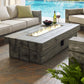 Manteo 70" Rectangular Outdoor Patio Fire Pit Table Light Gray by Modway