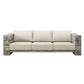Manteo Rustic Coastal Outdoor Patio Sunbrella Sofa Light Gray Beige by Modway