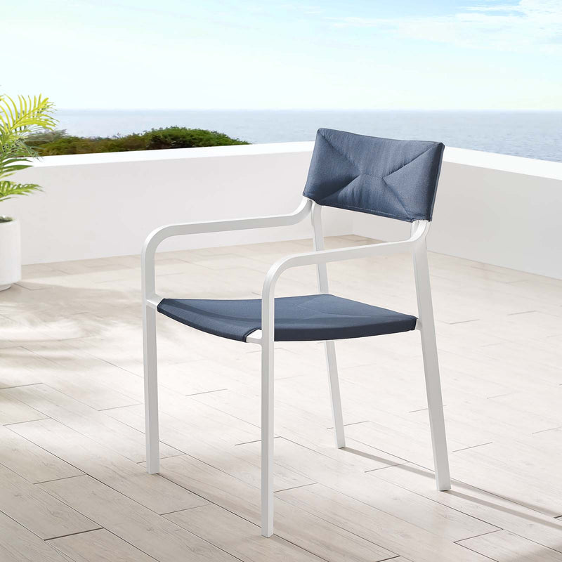 Raleigh Stackable Outdoor Patio Aluminum Dining Armchair by Modway