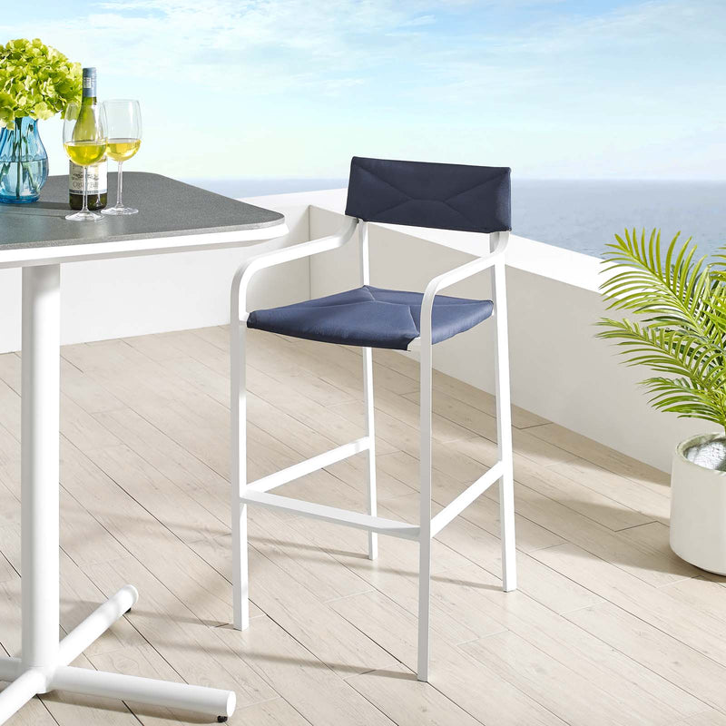 Raleigh Stackable Outdoor Patio Aluminum Bar Stool by Modway