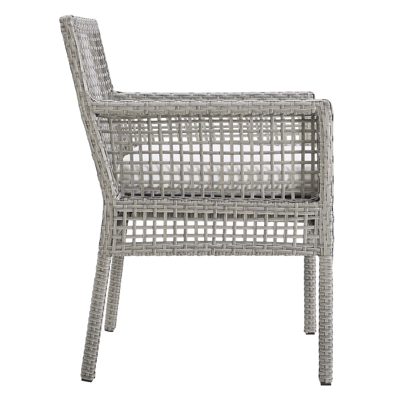 Aura Dining Armchair Outdoor Patio Wicker Rattan Set of 4 by Modway