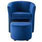 Divulge Stain Resistant Velvet Arm Chair and Ottoman Set by Modway