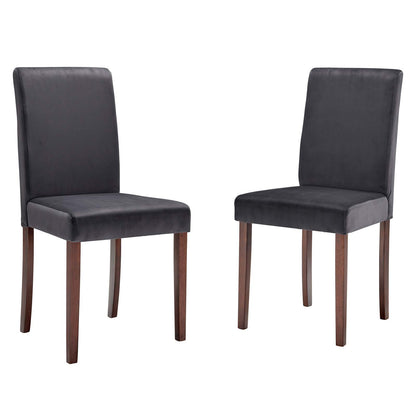 Prosper Upholstered Velvet Dining Side Chair Set of 2 | Polyester by Modway