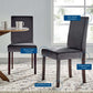 Prosper Upholstered Velvet Dining Side Chair Set of 2 | Polyester by Modway