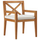 Northlake 7 Piece Outdoor Patio Premium Grade A Teak Wood Set Natural White by Modway