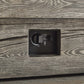 Manteo Rustic Coastal Outdoor Patio Sunbrella Sofa and Fire Pit Set Light Gray Beige by Modway