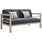 Wiscasset Outdoor Patio Acacia Wood Loveseat Light Gray by Modway