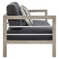 Wiscasset Outdoor Patio Acacia Wood Loveseat Light Gray by Modway