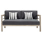 Wiscasset Outdoor Patio Acacia Wood Loveseat Light Gray by Modway
