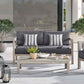 Wiscasset Outdoor Patio Acacia Wood Loveseat Light Gray by Modway