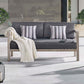 Wiscasset Outdoor Patio Acacia Wood Loveseat Light Gray by Modway