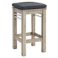 Wiscasset Outdoor Patio Acacia Wood Bar Stool Light Gray by Modway