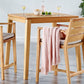 Portsmouth Karri Wood Outdoor Patio Bar Table in Natural by Modway