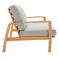 Orlean Outdoor Patio Eucalyptus Wood Loveseat Natural Light Gray by Modway