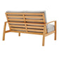 Orlean Outdoor Patio Eucalyptus Wood Loveseat Natural Light Gray by Modway