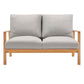 Orlean Outdoor Patio Eucalyptus Wood Loveseat Natural Light Gray by Modway