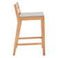 Riverlake Outdoor Patio Ash Wood Bar Stool Natural Taupe by Modway